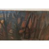 QUADRO DIPINTO olio tela Carlo Monti Arona PAESAGGIO BOSCO STAGNO Lago Maggiore