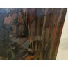QUADRO DIPINTO olio tela Carlo Monti Arona PAESAGGIO BOSCO STAGNO Lago Maggiore