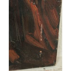 QUADRO DIPINTO olio tela Carlo Monti Arona PAESAGGIO BOSCO STAGNO Lago Maggiore