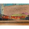 QUADRO DIPINTO olio tela Carlo Monti PAESAGGIO ROCCA ANGERA Lago Maggiore ARONA