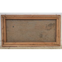 QUADRO DIPINTO olio tela Carlo Monti PAESAGGIO ROCCA ANGERA Lago Maggiore ARONA