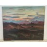 QUADRO DIPINTO olio tela Carlo Monti Arona PAESAGGIO BOSCO ALBA Lago Maggiore