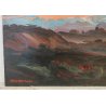 QUADRO DIPINTO olio tela Carlo Monti Arona PAESAGGIO BOSCO ALBA Lago Maggiore