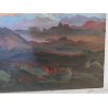 QUADRO DIPINTO olio tela Carlo Monti Arona PAESAGGIO BOSCO ALBA Lago Maggiore