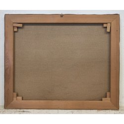 QUADRO DIPINTO olio tela Carlo Monti Arona PAESAGGIO BOSCO ALBA Lago Maggiore