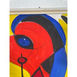 QUADRO DIPINTO TECNICA MISTA Aldo Gentilini COMPOSIZIONE ASTRATTA MODERNO '70