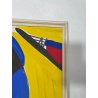 QUADRO DIPINTO TECNICA MISTA Aldo Gentilini COMPOSIZIONE ASTRATTA MODERNO '70
