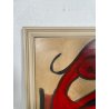 QUADRO DIPINTO TECNICA MISTA Aldo Gentilini COMPOSIZIONE ASTRATTA DESIGN '70