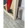 QUADRO DIPINTO TECNICA MISTA Aldo Gentilini COMPOSIZIONE ASTRATTA DESIGN '70