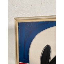 QUADRO DIPINTO TECNICA MISTA Aldo Gentilini COMPOSIZIONE ASTRATTA VINTAGE '70
