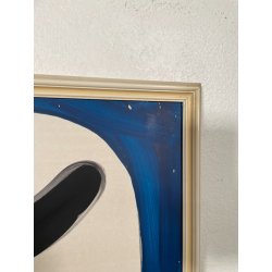 QUADRO DIPINTO TECNICA MISTA Aldo Gentilini COMPOSIZIONE ASTRATTA VINTAGE '70