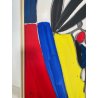 QUADRO DIPINTO TECNICA MISTA Aldo Gentilini COMPOSIZIONE ASTRATTA VINTAGE '70