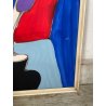 QUADRO DIPINTO TECNICA MISTA Aldo Gentilini COMPOSIZIONE ASTRATTA VINTAGE '70