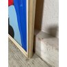 QUADRO DIPINTO TECNICA MISTA Aldo Gentilini COMPOSIZIONE ASTRATTA VINTAGE '70