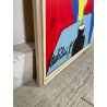 QUADRO DIPINTO TECNICA MISTA Aldo Gentilini COMPOSIZIONE ASTRATTA VINTAGE '70
