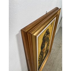 QUADRO MATERICO DESIGN Caizzi DIPINTO ACRILICO TELA Belgirate '85 RITRATTO DONNA