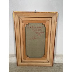 QUADRO MATERICO DESIGN Caizzi DIPINTO ACRILICO TELA Belgirate '85 RITRATTO DONNA