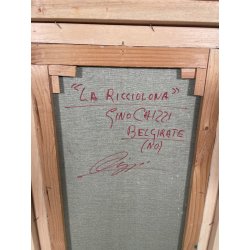 QUADRO MATERICO DESIGN Caizzi DIPINTO ACRILICO TELA Belgirate '85 RITRATTO DONNA
