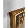 QUADRO MATERICO DESIGN Caizzi DIPINTO ACRILICO TELA Belgirate '83 RITRATTO DONNA