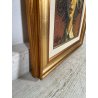 QUADRO MATERICO DESIGN Caizzi DIPINTO ACRILICO TELA Belgirate '83 RITRATTO DONNA