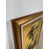 GRANDE QUADRO DESIGN Caizzi DIPINTO ACRILICO TELA Belgirate '85 RITRATTO DONNA