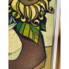 GRANDE QUADRO DESIGN Caizzi DIPINTO ACRILICO TELA Belgirate '85 NATURA MORTA