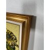 GRANDE QUADRO DESIGN Caizzi DIPINTO ACRILICO TELA Belgirate '85 NATURA MORTA