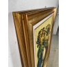 GRANDE QUADRO DESIGN Caizzi DIPINTO ACRILICO TELA Belgirate '85 NATURA MORTA