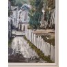 GRANDE QUADRO DIPINTO OLIO TELA D. Marianelli PAESAGGIO Entrèves COURMAYEUR '900