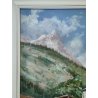 GRANDE QUADRO DIPINTO OLIO TELA D. Marianelli PAESAGGIO Entrèves COURMAYEUR '900