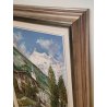 GRANDE QUADRO DIPINTO OLIO TELA D. Marianelli PAESAGGIO Entrèves COURMAYEUR '900
