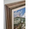 GRANDE QUADRO DIPINTO OLIO TELA D. Marianelli PAESAGGIO Entrèves COURMAYEUR '900