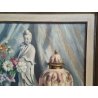 QUADRO DIPINTO OLIO TELA Francesco Rinone 1964 NATURA MORTA Vaso Fiori Statua