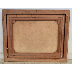 QUADRO DIPINTO OLIO TELA Francesco Rinone 1964 NATURA MORTA Vaso Fiori Statua