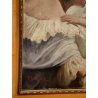 ANTICO QUADRO DIPINTO olio tela 1924 RITRATTO Mich. Colio BACIO l' Amore Materno