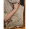 ANTICO QUADRO DIPINTO olio tela 1924 RITRATTO Mich. Colio BACIO l' Amore Materno