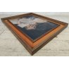 ANTICO QUADRO DIPINTO olio tela 1924 RITRATTO Mich. Colio BACIO l' Amore Materno