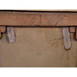 ANTICO QUADRO DIPINTO olio tela 1924 RITRATTO Mich. Colio BACIO l' Amore Materno