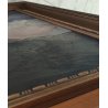 ANTICO QUADRO DIPINTO olio tela 1924 RITRATTO Mich. Colio BACIO l' Amore Materno