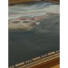 ANTICO QUADRO DIPINTO olio tela 1924 RITRATTO Mich. Colio BACIO l' Amore Materno