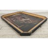 ANTICO QUADRO OLEOGRAFIA Deposizione di Cristo Croce STAMPA TELA Cornice Dorata
