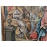 ANTICO DIPINTO RELIGIOSO XIX SEC olio tela Gesù al Cospetto di Caifa CORNICE ORO