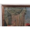 ANTICO DIPINTO RELIGIOSO XIX SEC olio tela Gesù al Cospetto di Caifa CORNICE ORO