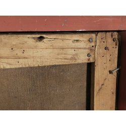 ANTICO DIPINTO RELIGIOSO XIX SEC olio tela Gesù al Cospetto di Caifa CORNICE ORO