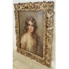 QUADRO DIPINTO OLIO TAVOLA G. Maldarelli RITRATTO DONNA '900 CORNICE BAROCCA