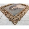 QUADRO DIPINTO OLIO TAVOLA G. Maldarelli RITRATTO DONNA '900 CORNICE BAROCCA