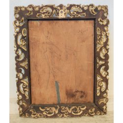 QUADRO DIPINTO OLIO TAVOLA G. Maldarelli RITRATTO DONNA '900 CORNICE BAROCCA