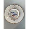 COPPIA PIATTO da POMPA MAIOLICA LUSTRO ORO  A. Rubboli Gualdo Tadino ø 20 cm '40