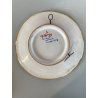 COPPIA PIATTO da POMPA MAIOLICA LUSTRO ORO  A. Rubboli Gualdo Tadino ø 20 cm '40