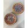 2 PIATTO PARATA MAIOLICA LUSTRO ORO A. Rubboli Gualdo Tadino INTEGRI ø17,5cm '40